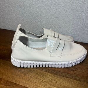 Ilse Jacobsen White Patent Leather Slip On Loafers Comfort Shoes 40/9